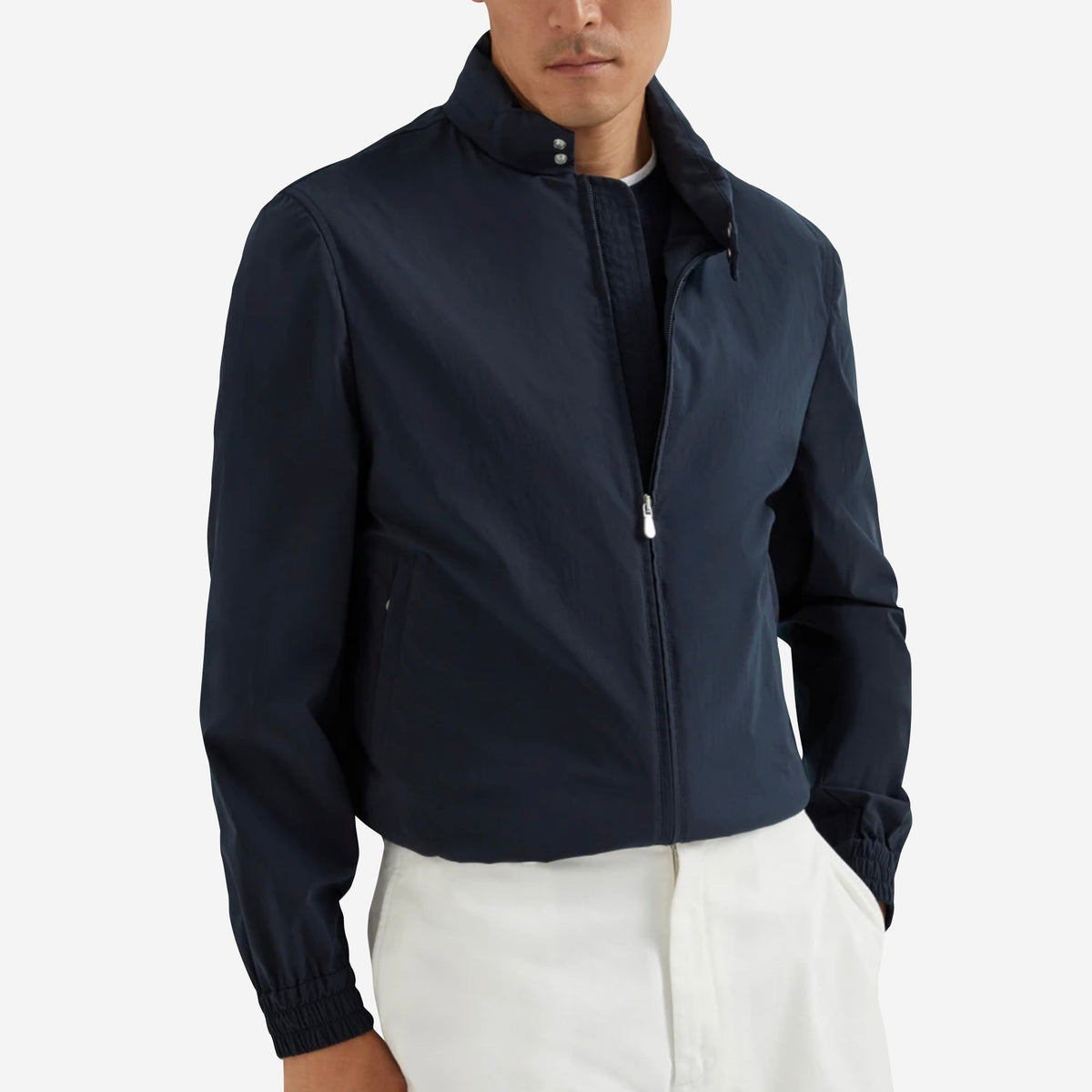 Brunello Cucinelli Water-Resistant Bonded Cotton Unlined Jacket