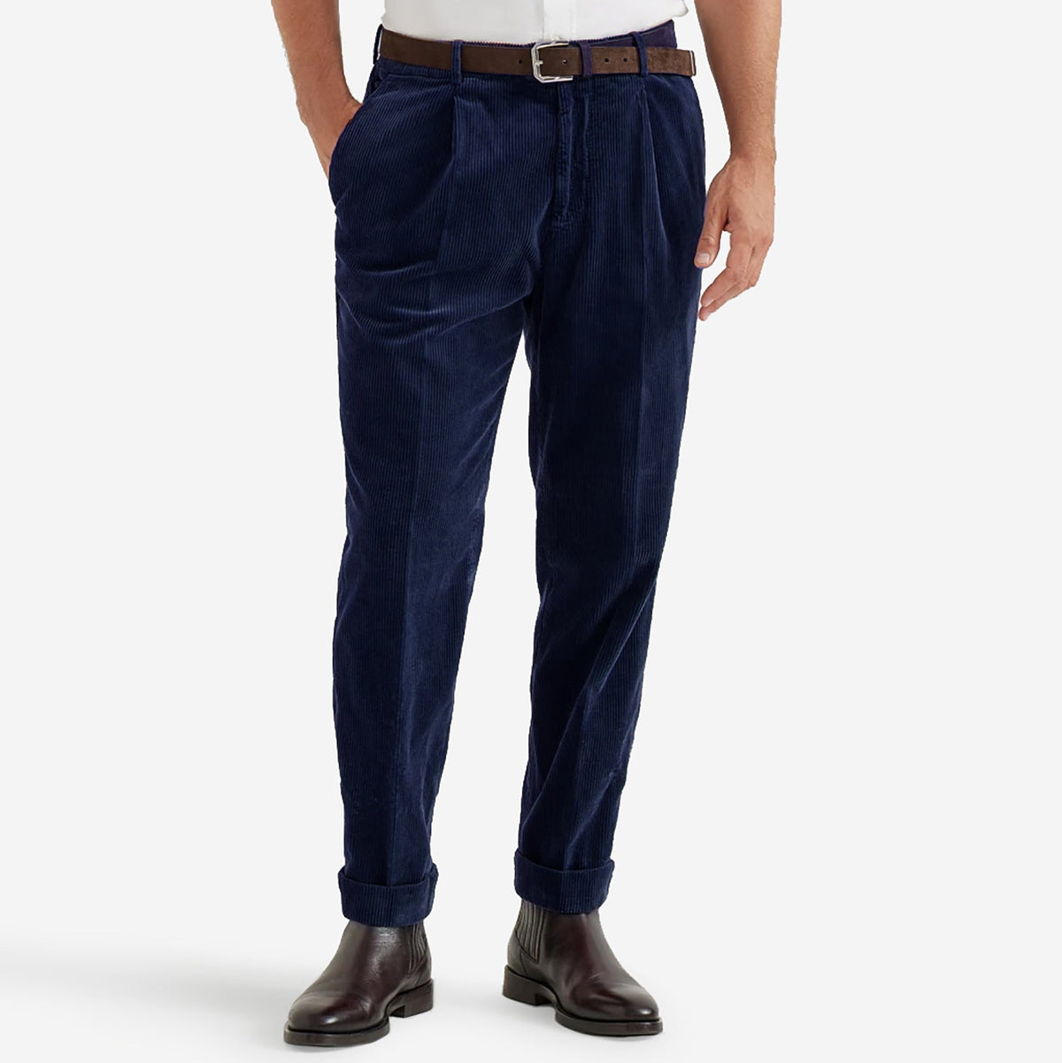 Brunello Cucinelli Garment Dyed Leisure Fit Corduroy Trousers