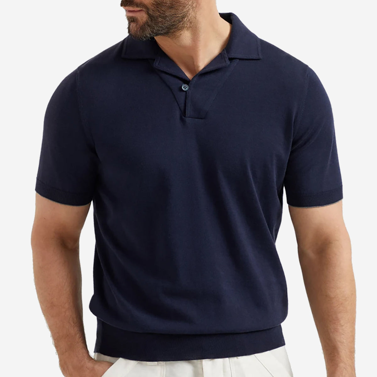 Brunello CucinelliI Lightweight Knit Camp Collar Polo