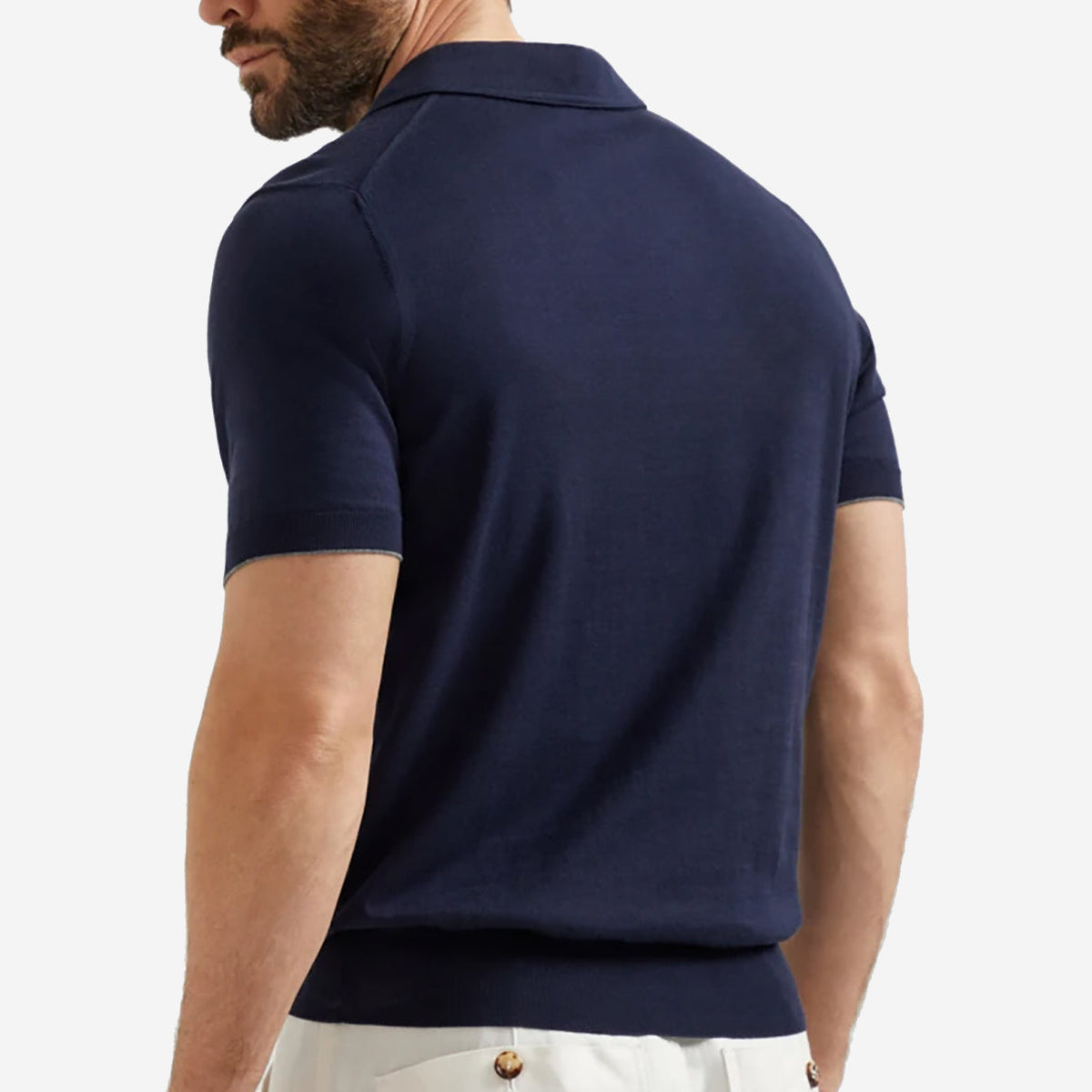 Brunello CucinelliI Lightweight Knit Camp Collar Polo