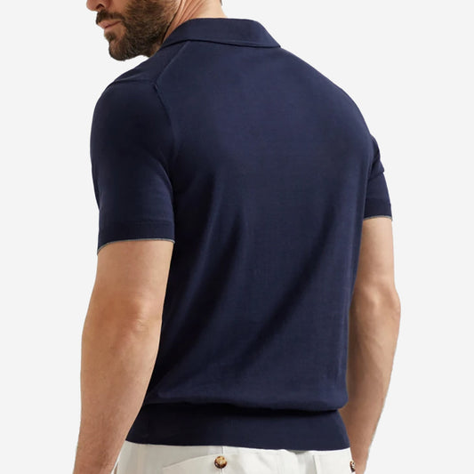 Brunello CucinelliI Lightweight Knit Camp Collar Polo