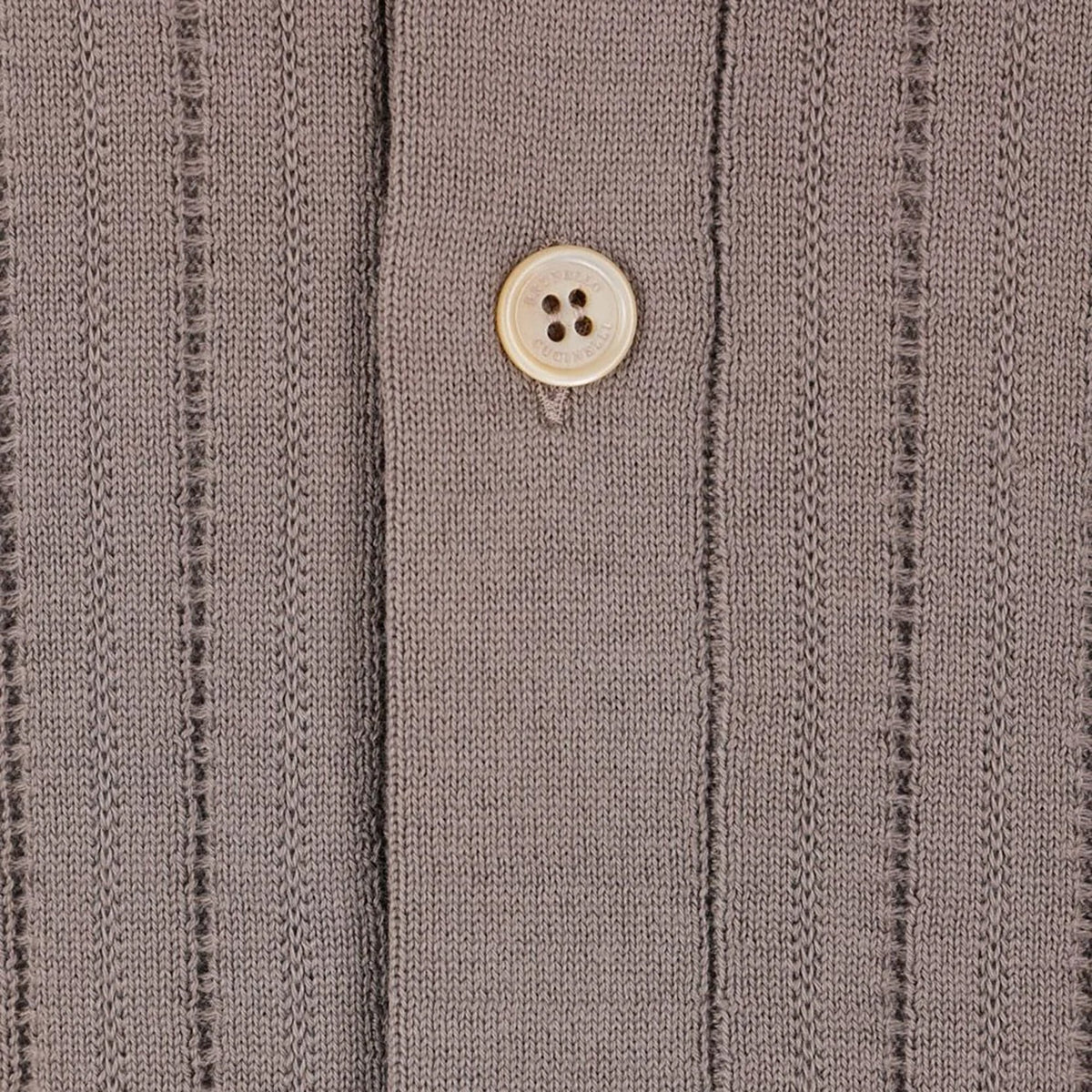 Brunello Cucinelli Cotton Textured Rib Knit Shirt