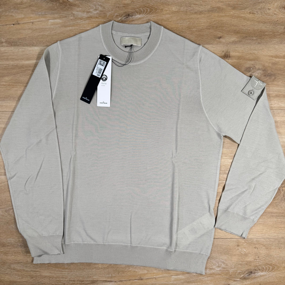 Stone Island Light Pure Wool Ghost Sweatshirt in Beige Castmark