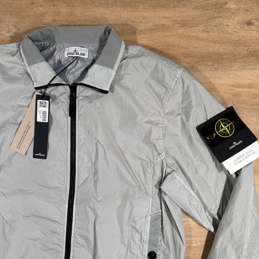 Stone Island Crinkle Reps R-NY Bomber Jacket in Pearl Grey Castmark