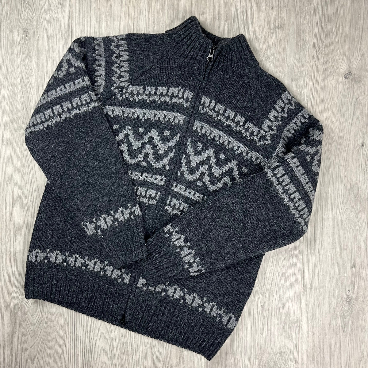 CP Company Jacquard Wool Fleece - Black Castmark