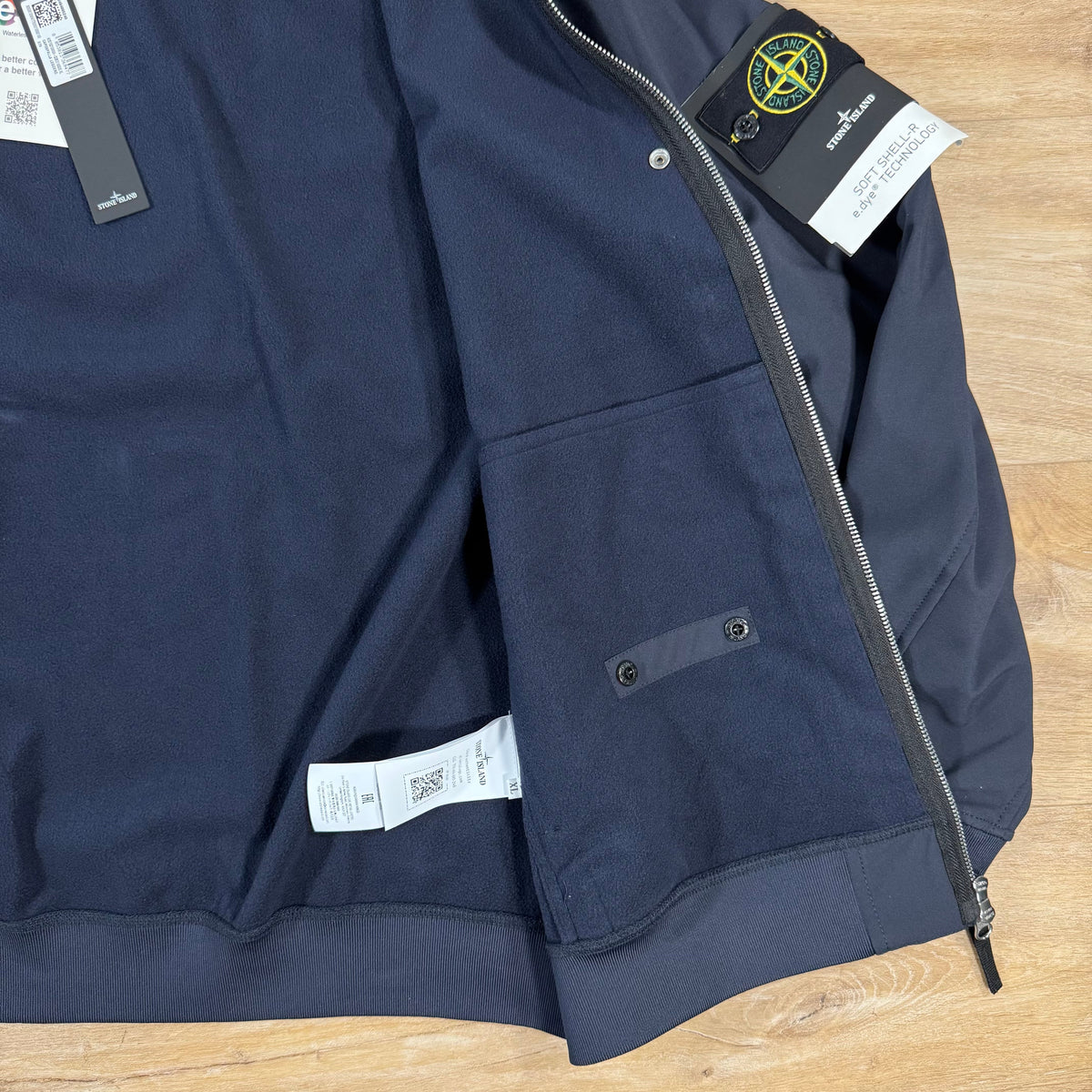 Stone Island Soft Shell-R Jacket in Navy Castmark