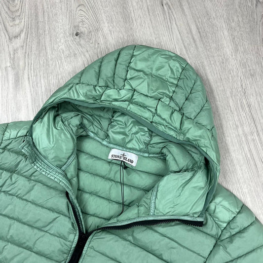 Stone Island Woven Down Jacket - Sage Green Castmark