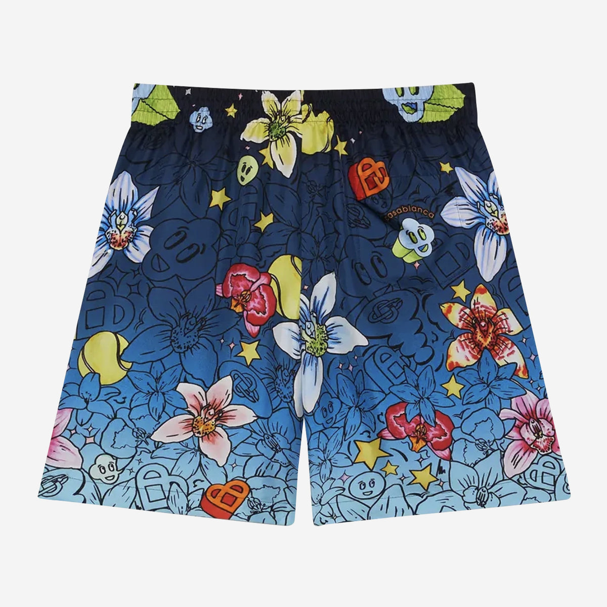 Casablanca Collage D'Icones Graphiques Silk Shorts