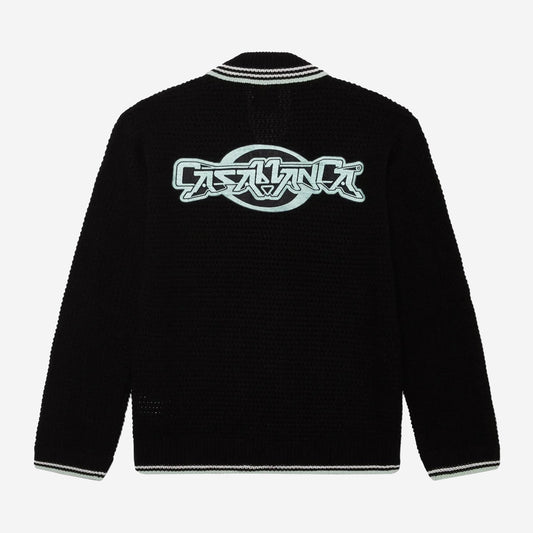Casablanca Embroidered Cotton Crochet Long Sleeve Shirt