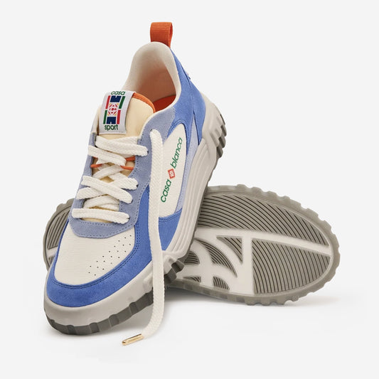 Casablanca White & Blue Court Sneaker