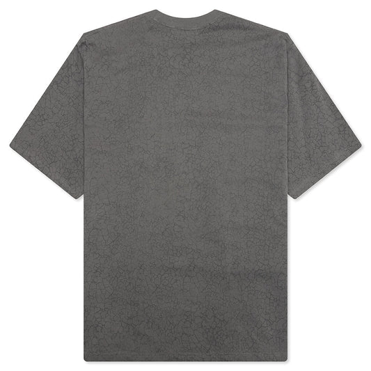 Crack Print Pattern Logo Relaxed Fit Tee - Black