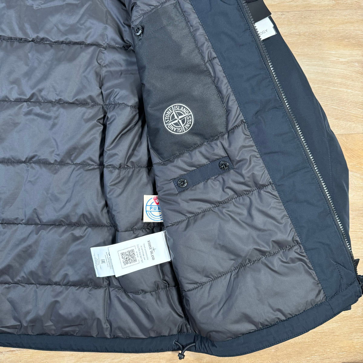 Stone Island Polyester Micro Twill Jacket in Navy Castmark