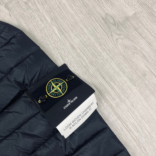Stone Island Woven Down Jacket - Black Castmark