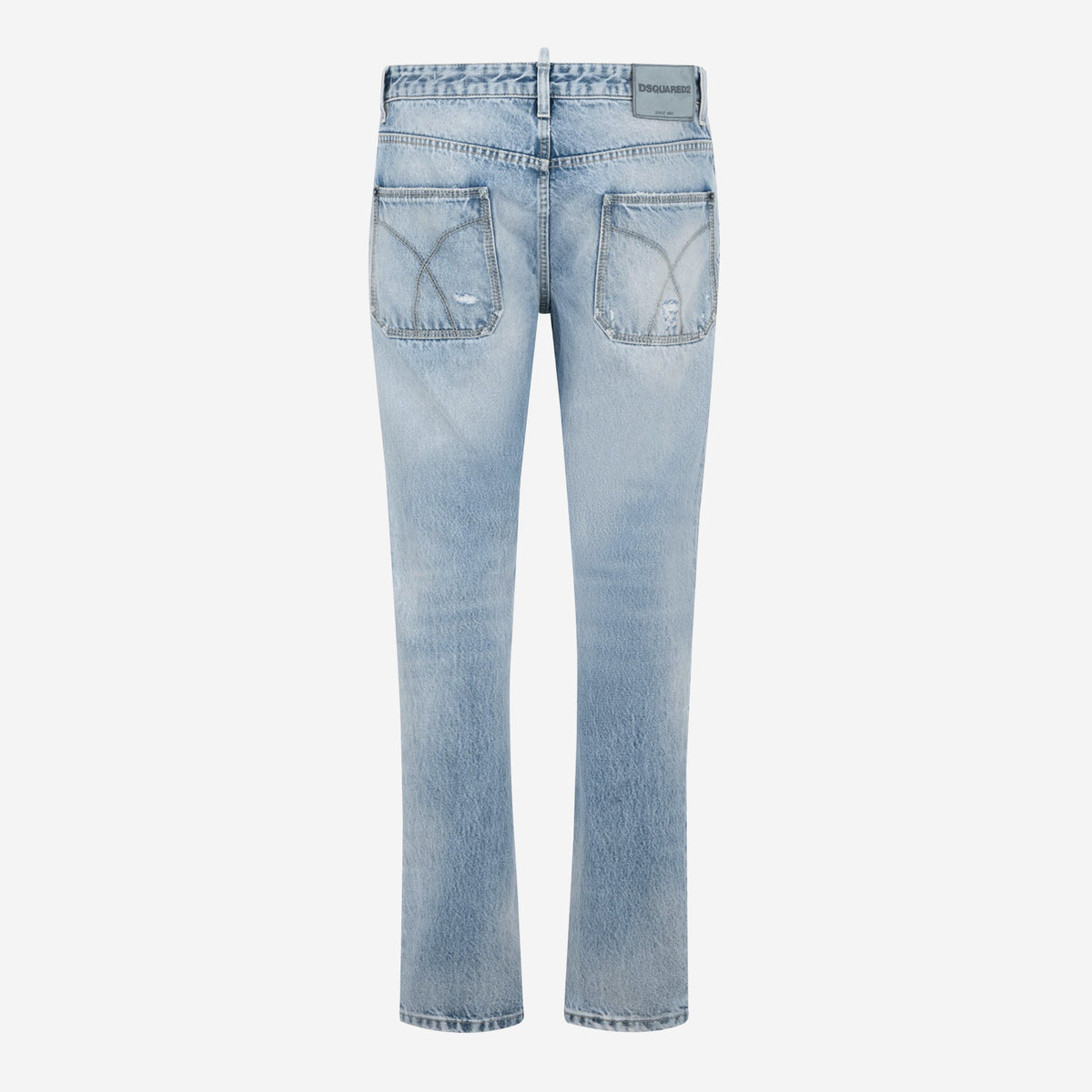 DSquared2 Light Diagonale Wash Teddy Jeans