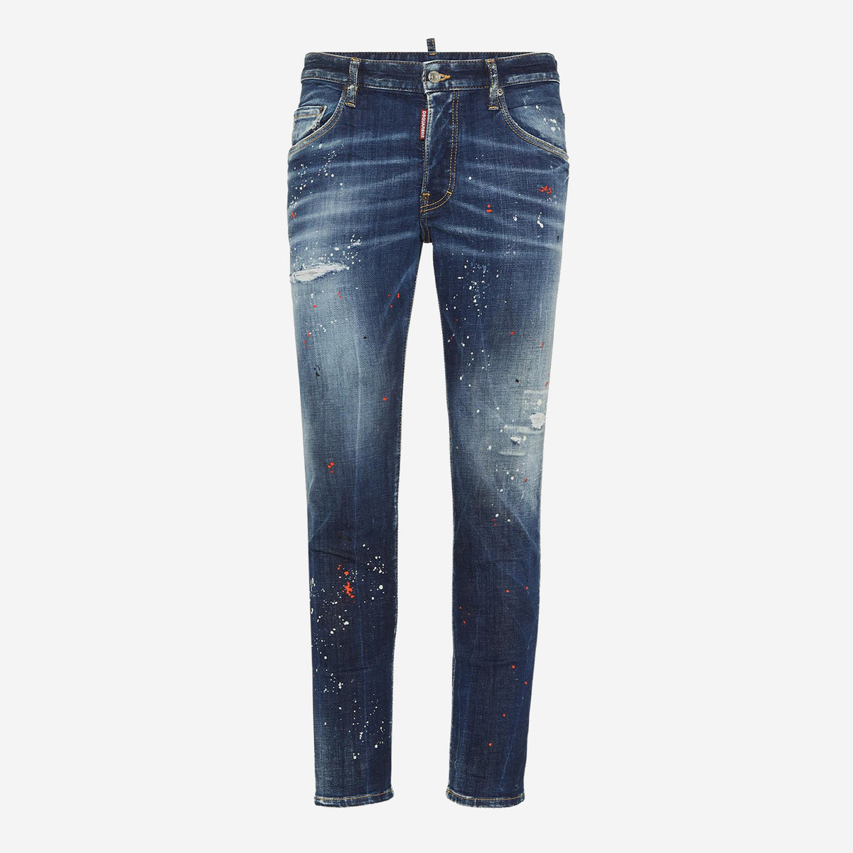 DSquared2 Medium Easy Red Spots Wash Skater Jean