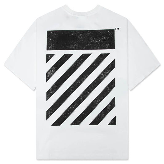Core Diagonal S/S Tee - White