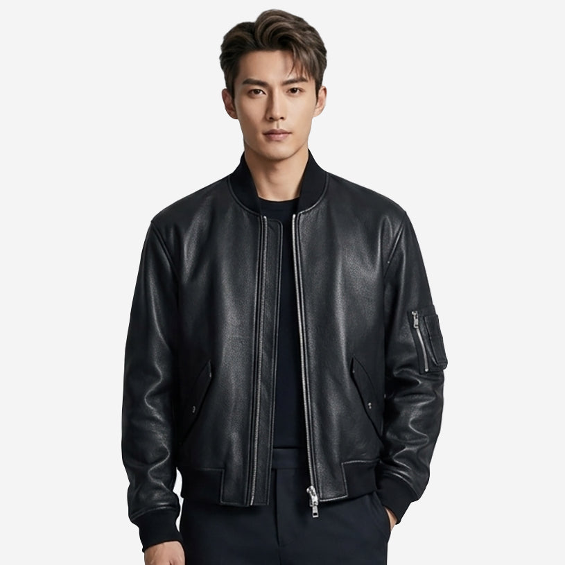 Dolce & Gabbana Leather Bomber Jacket