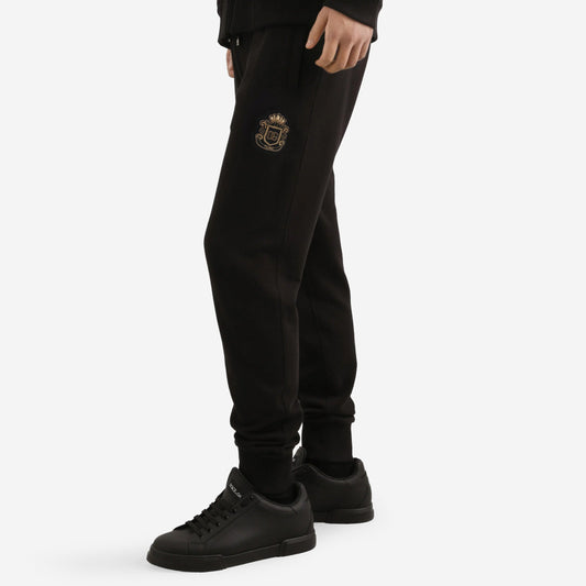 Dolce & Gabbana Heraldic Patch Jersey Track Pants