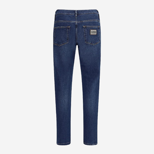 Dolce & Gabbana Slim-Fit Stretch Cotton Plaque Jeans