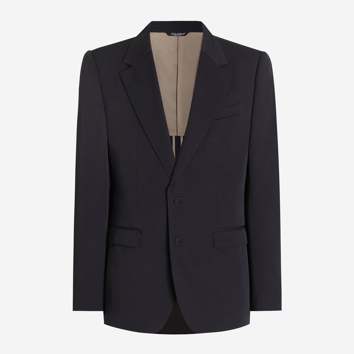 Dolce & Gabbana Single-Breasted Taormina Wool Canvas Jacket