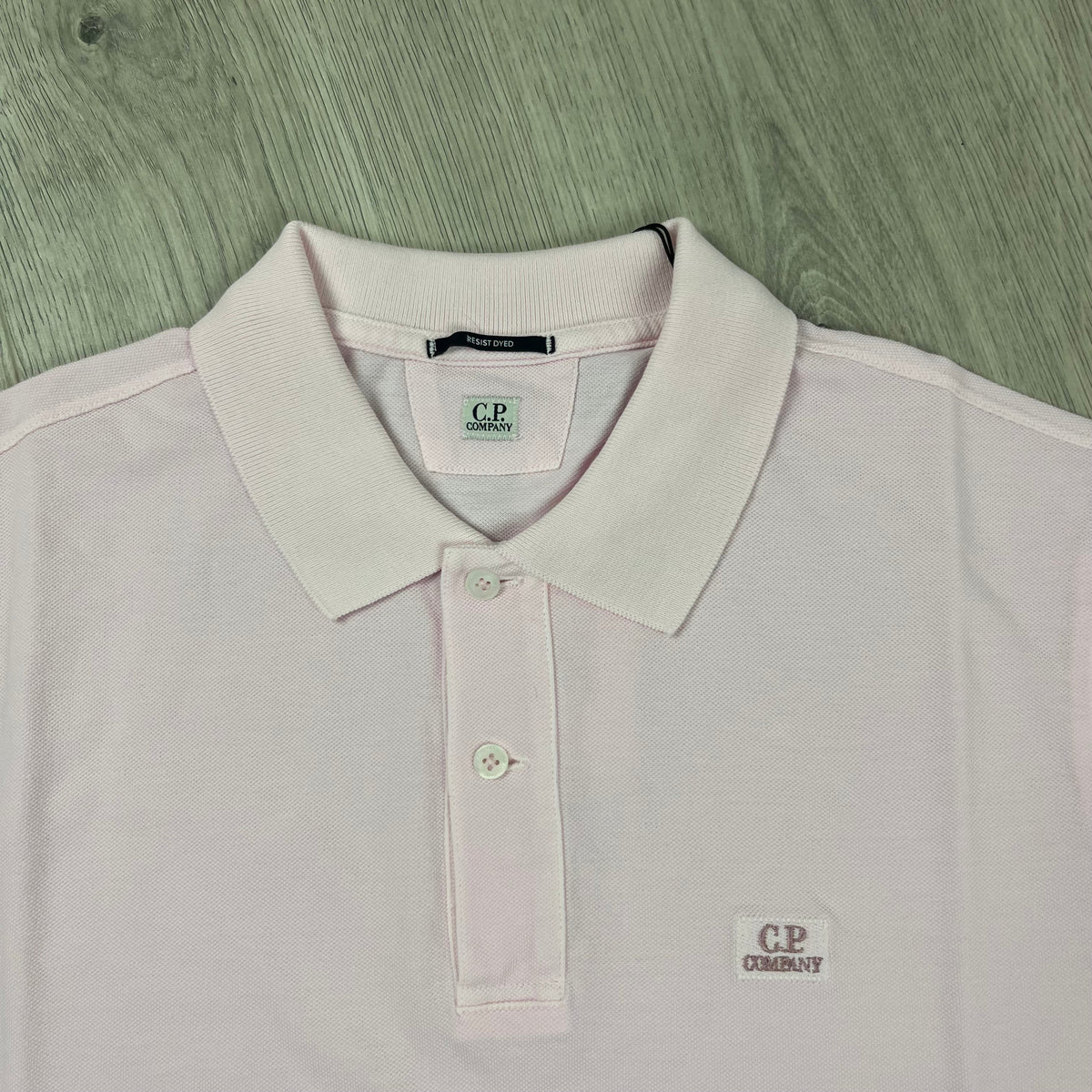 CP Company Piquet Polo Shirt - Pink Castmark