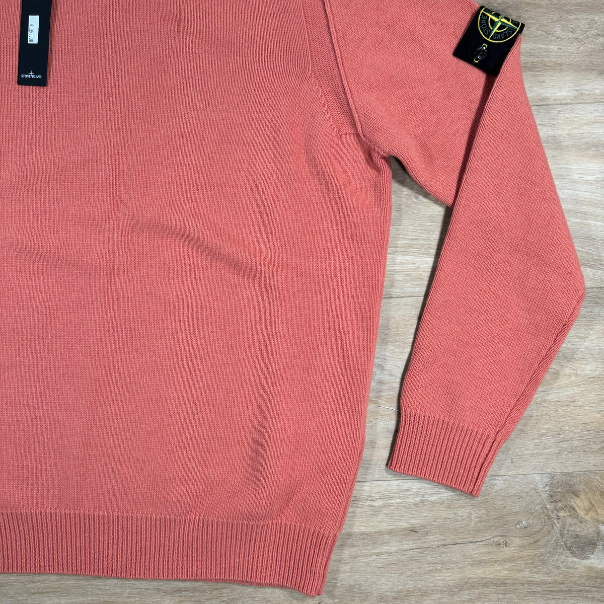 Stone Island Lambswool Crewneck Sweatshirt in Orange Castmark