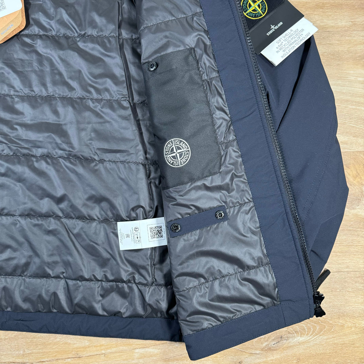 Stone Island Soft Shell-R Jacket with Primaloft Insulation in Navy Castmark