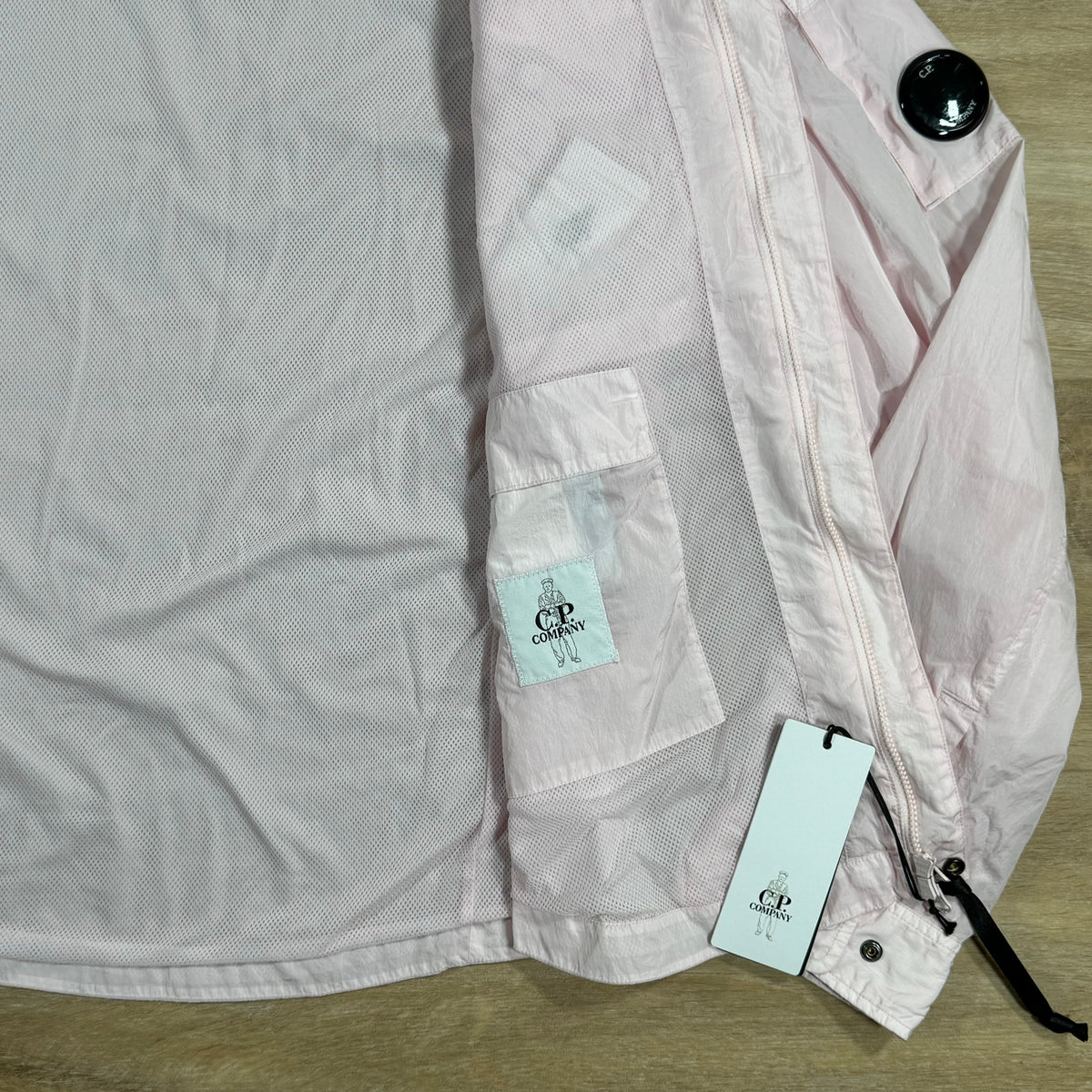 CP Company Chrome Lens Overshirt in Heavenly Pink Castmark