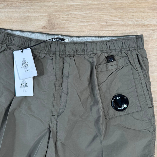 CP Company Flatt Nylon Lens Swim Shorts in Ivy Green Castmark