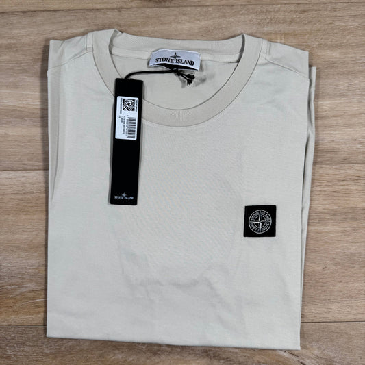 Stone Island Patch Logo T-Shirt in Sand Castmark