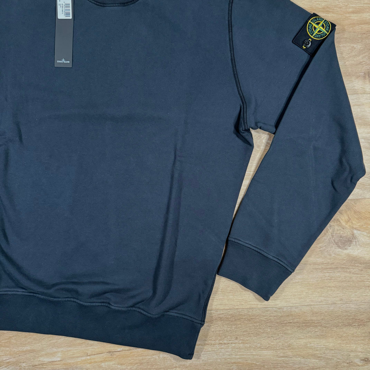 Stone Island Organic Cotton Fleece Sweatshirt in Navy Castmark