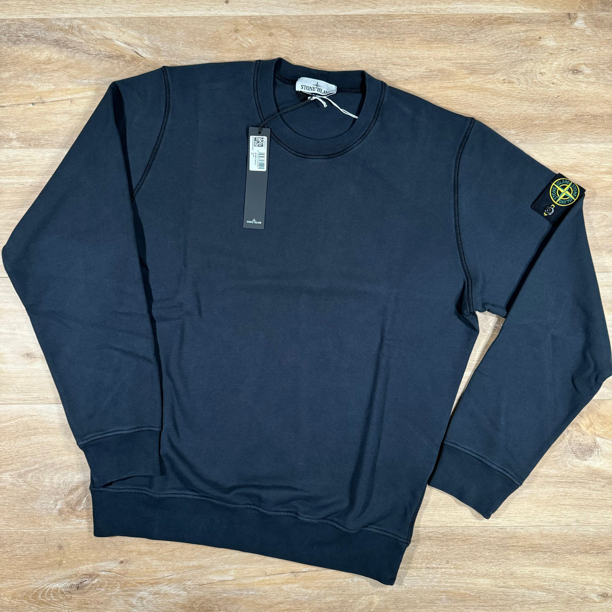 Stone Island Organic Cotton Fleece Sweatshirt in Navy Castmark