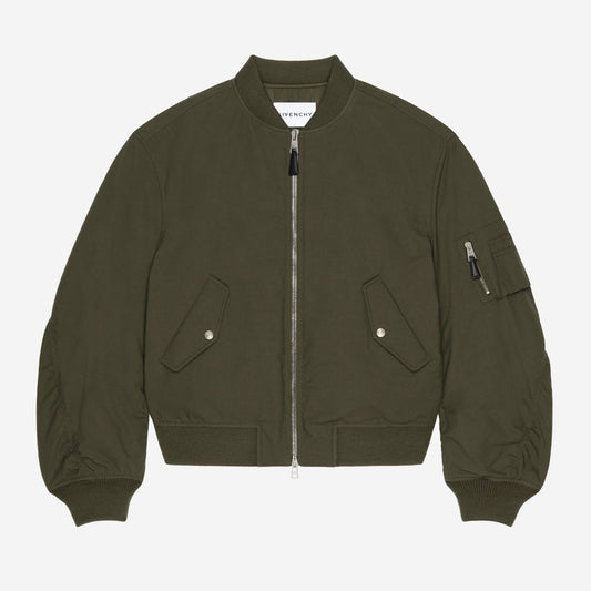 Givenchy Stamp Print Couture Seam Bomber Jacket