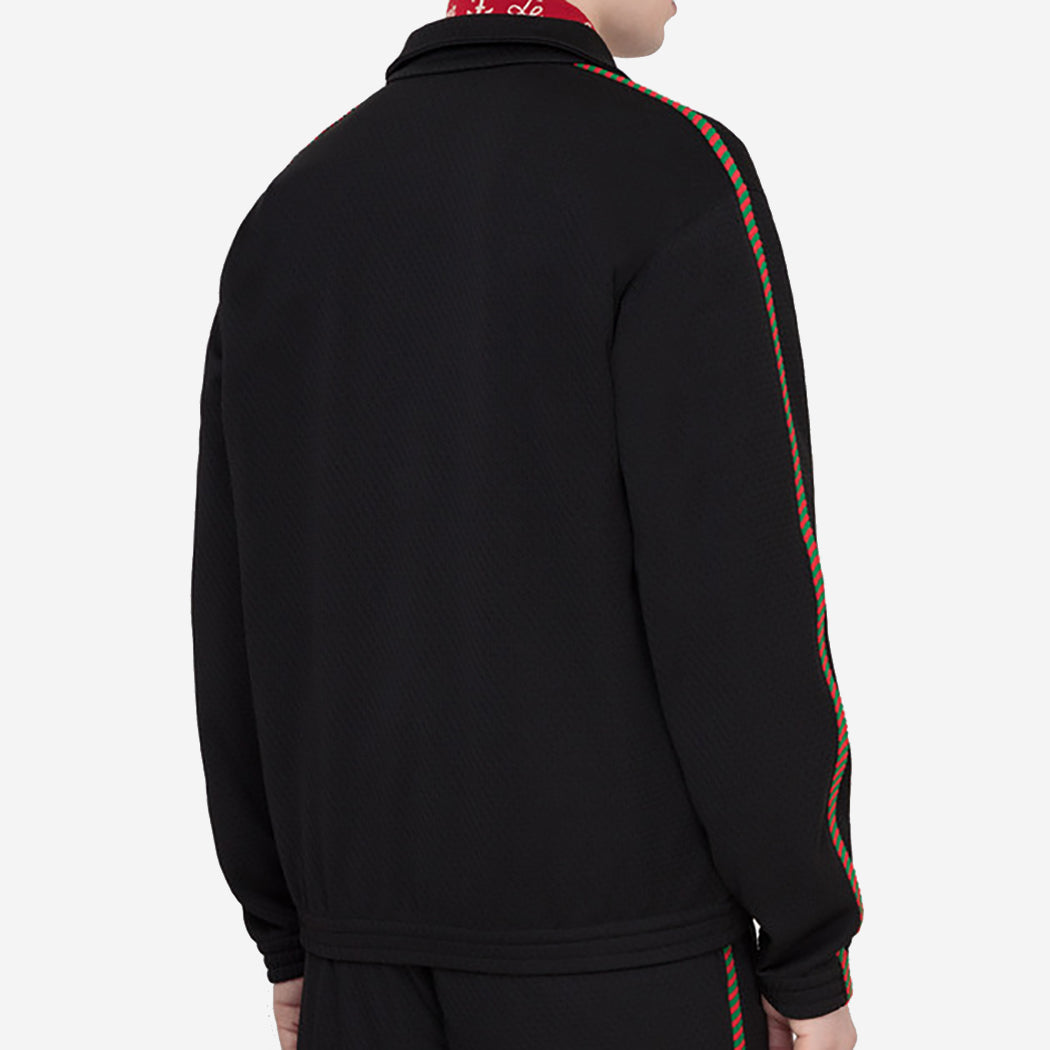 Gucci Zip Up Web Knit Track Jacket