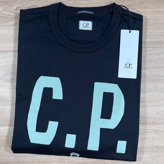 CP Company Mercerized 30/2 Jersey Sailor T-Shirt in Black Castmark