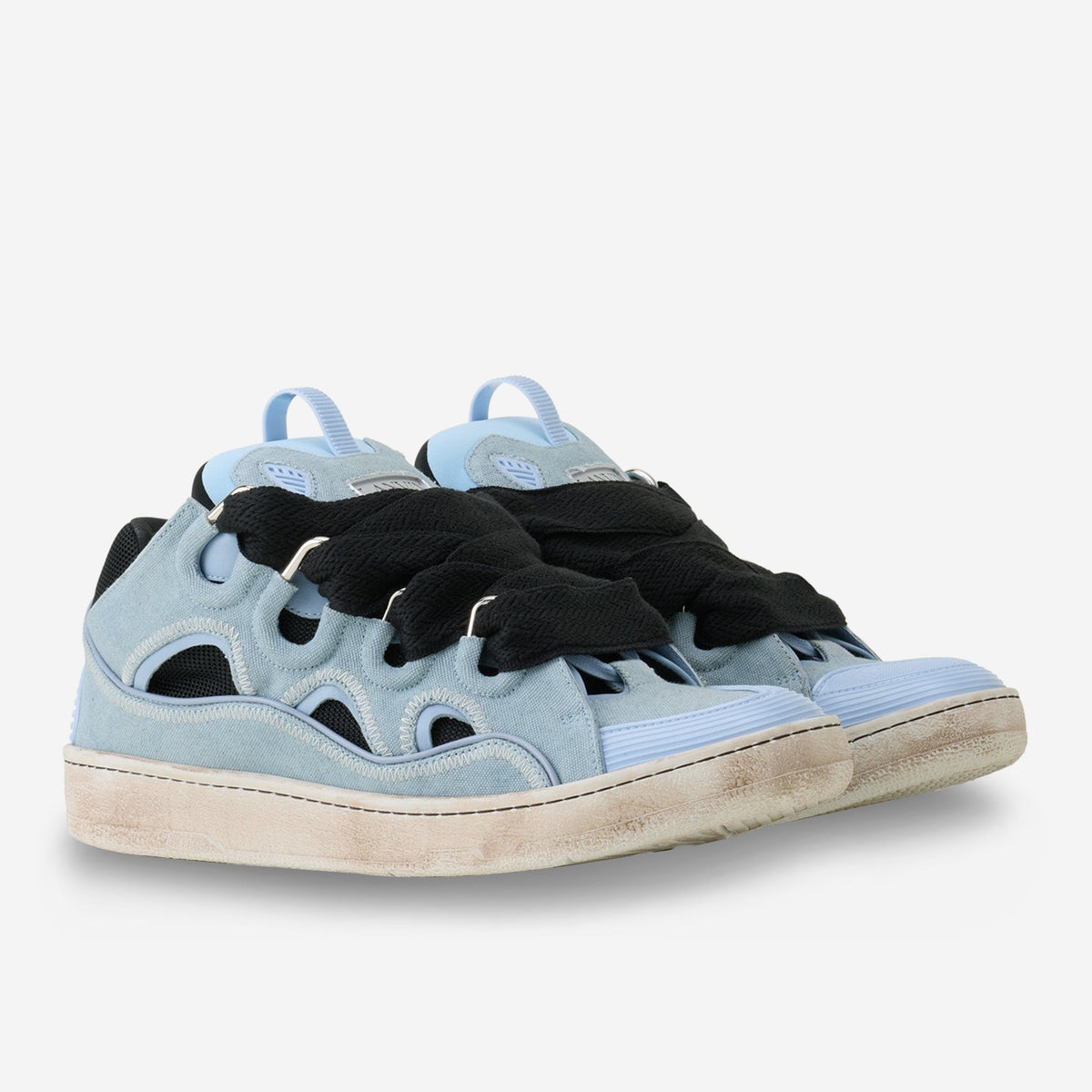 Lanvin Blue Curb Canvas Sneakers