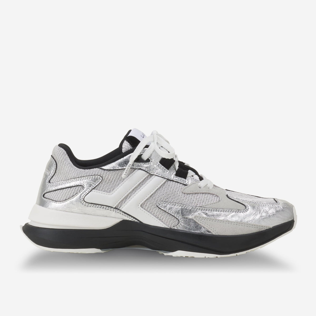 Lanvin Crinkled Metallic Leather JLA Sneakers