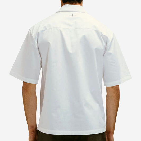 Lewis James Oversized Hidden Pocket Logo Bowling Shirt