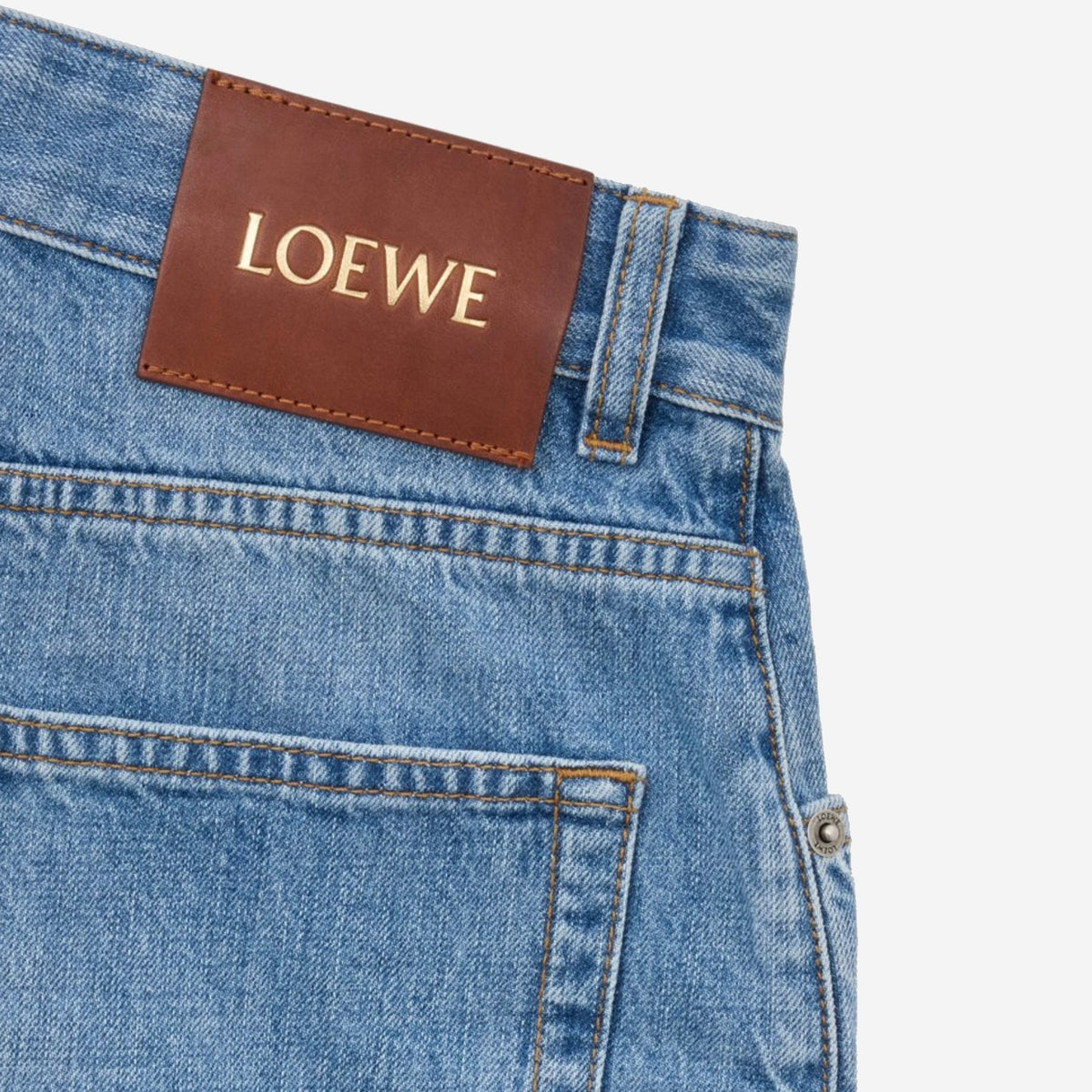 Loewe Anagram Denim Shorts