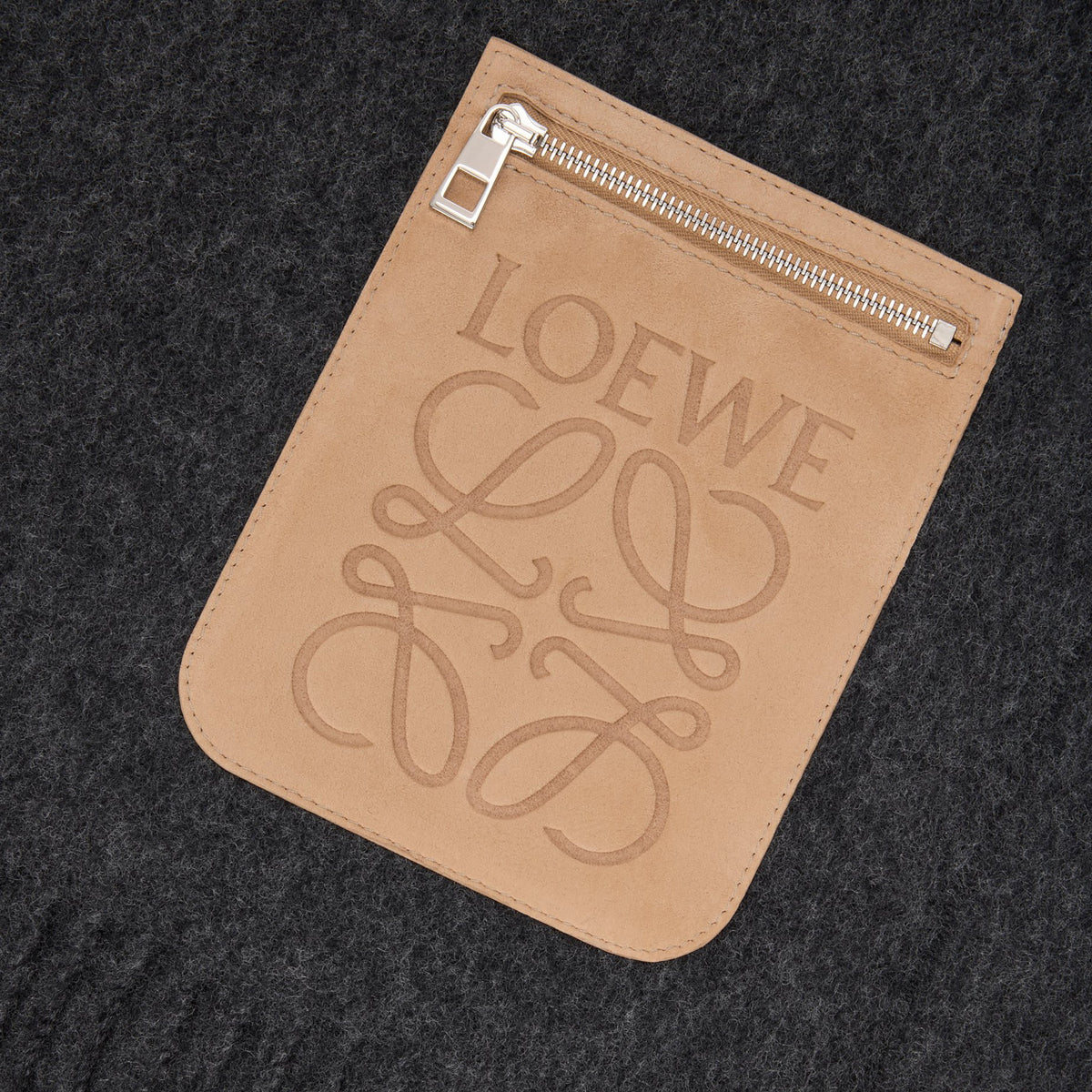 Loewe Anagram Patch Pocket Cashmere Scarf