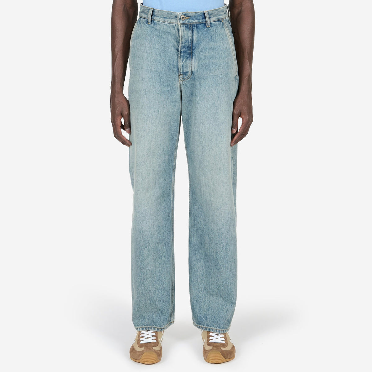 Loewe Washed Denim Patch Jeans