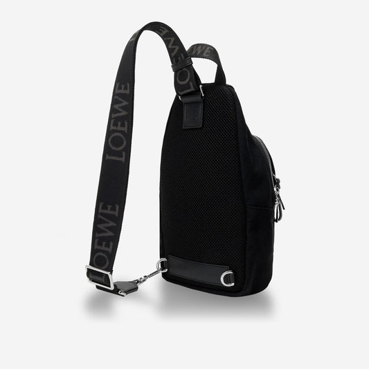 Loewe Canvas And Suede Flex Sling Bag