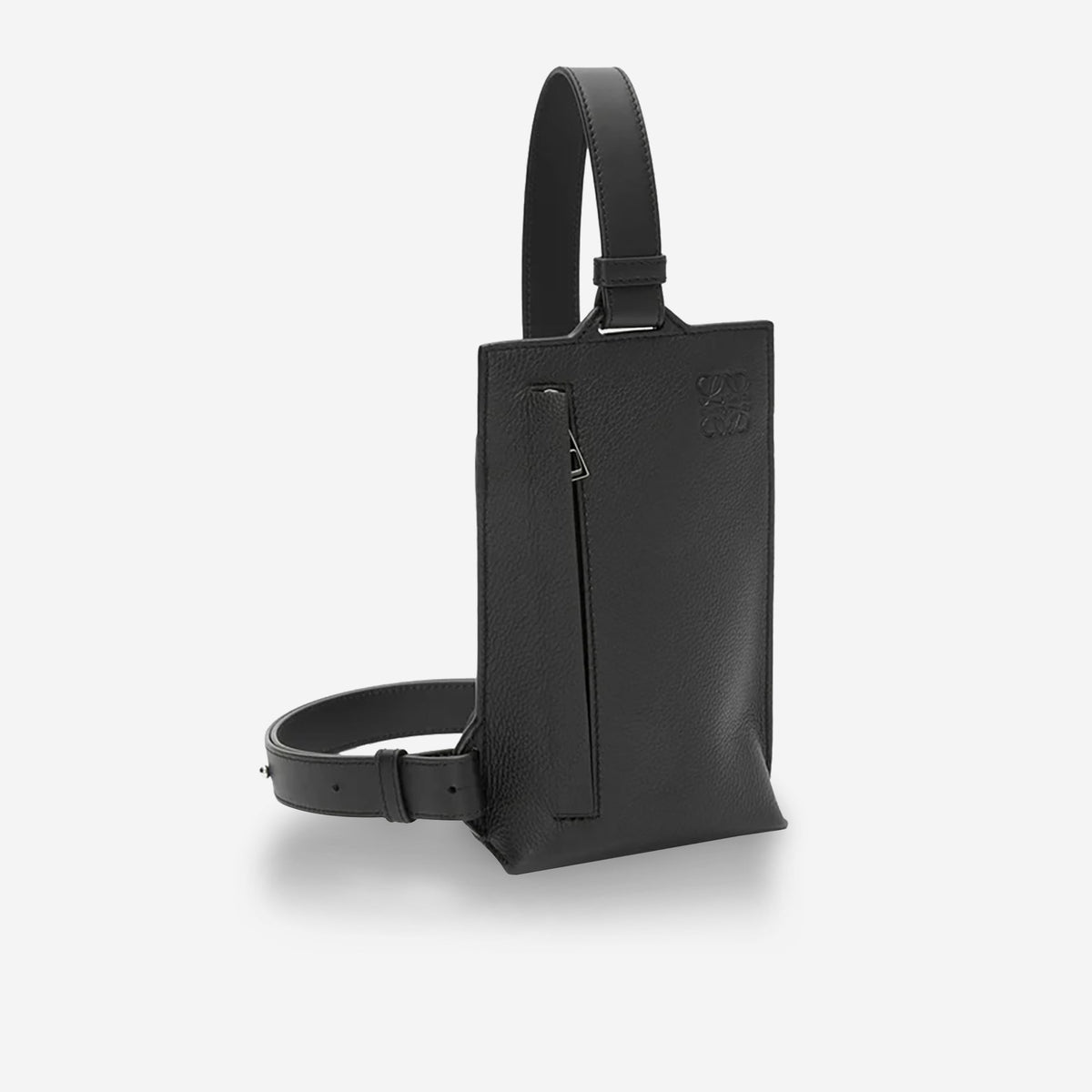 Loewe Essential Vertical T Pocket Grained Calfskin Bag