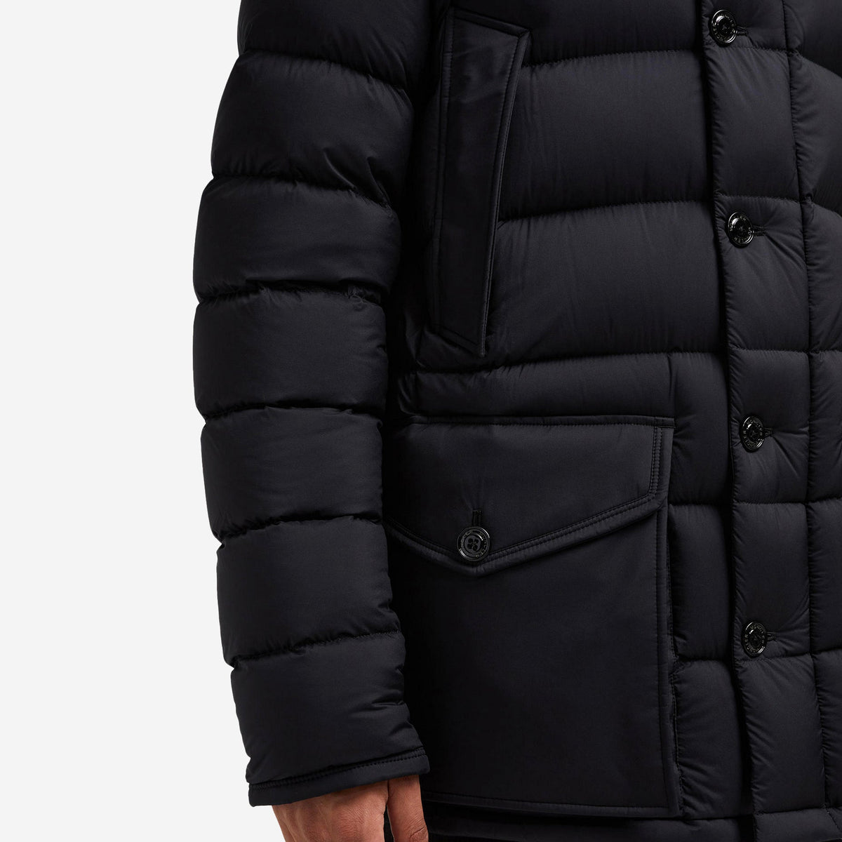 Moncler Clunye Fur Hooded Down Jacket