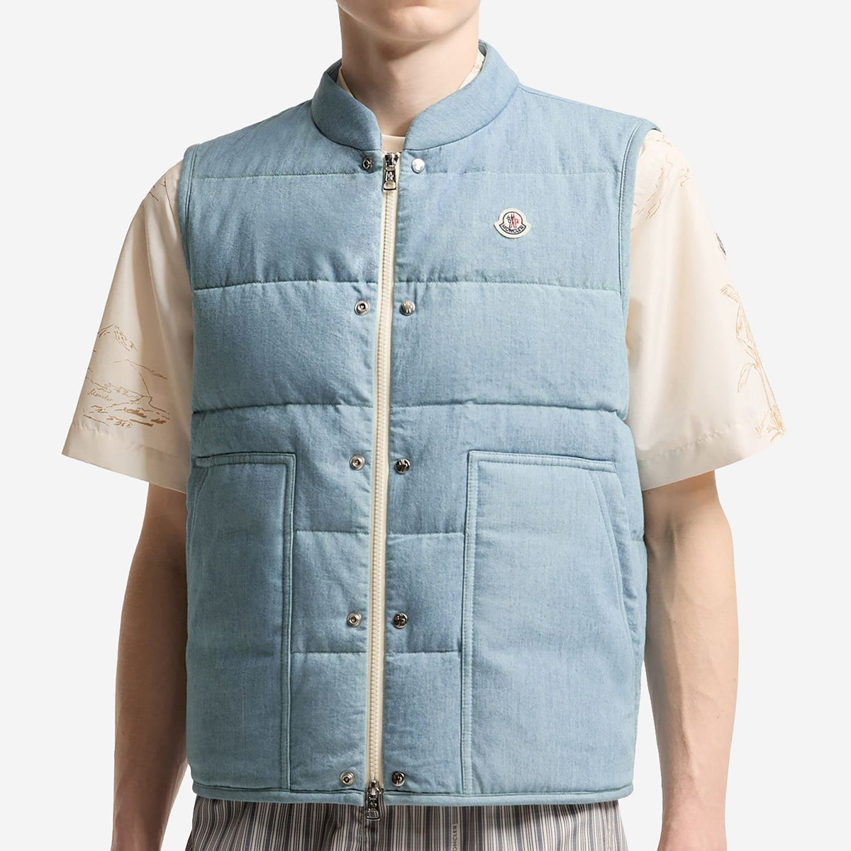 Moncler Heceta Denim Down Gilet