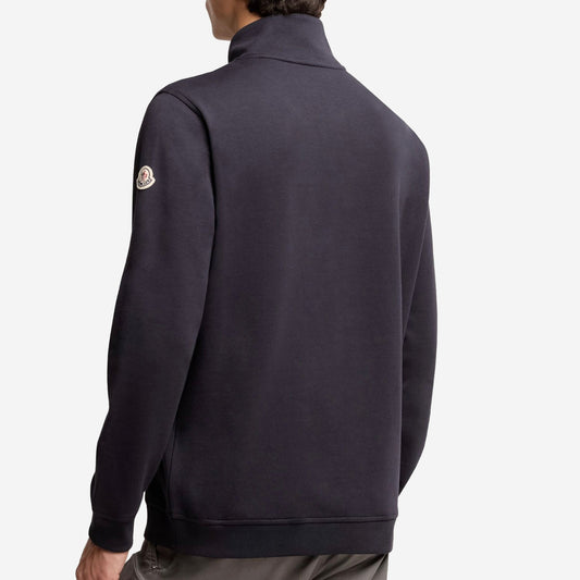 Moncler Embroidered Logo Polo Neck Sweatshirt