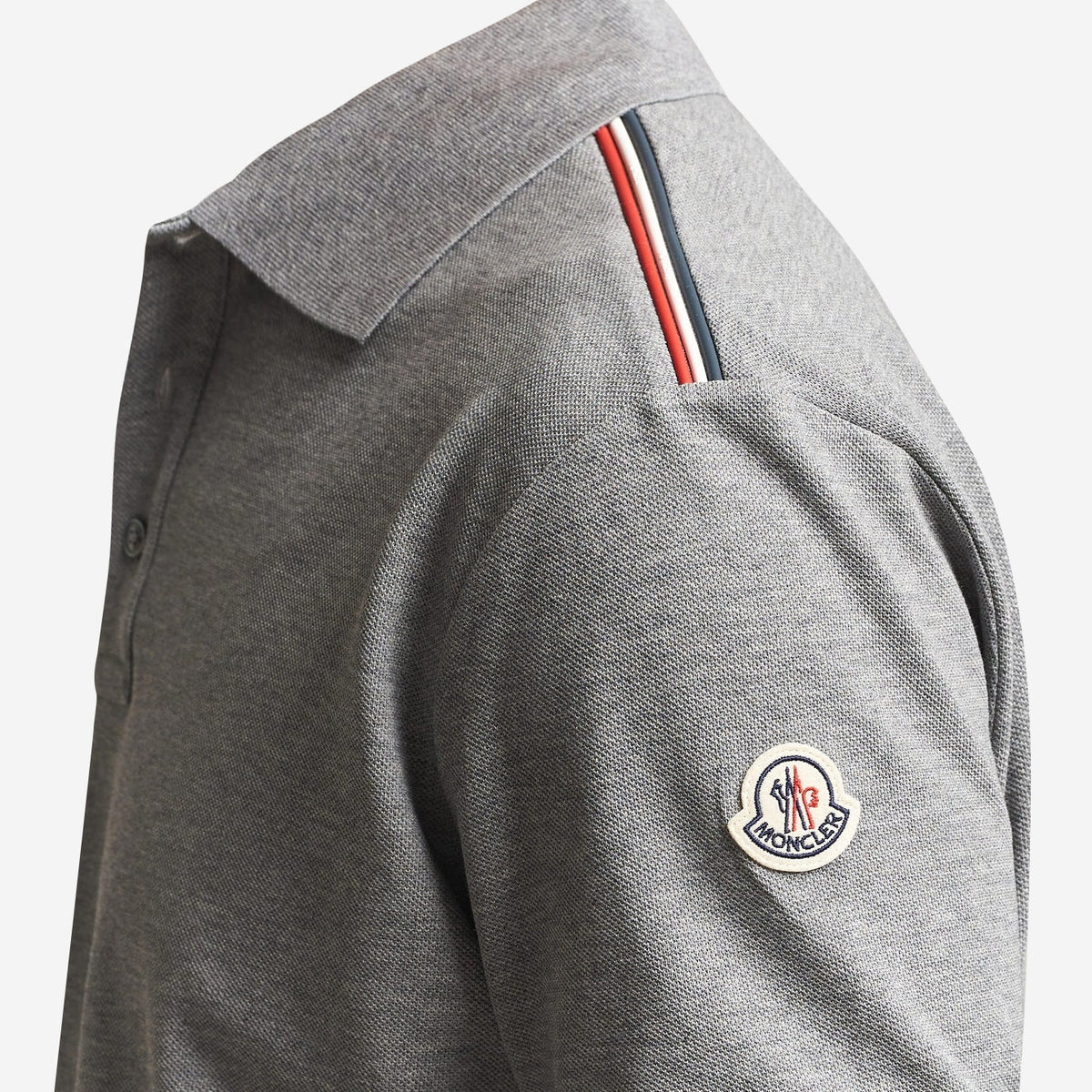 Moncler Tricolor-Trimmed Cotton Piquet Polo Shirt