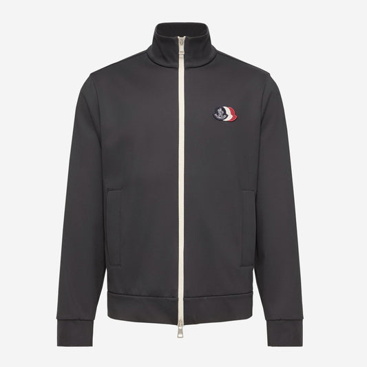 Moncler Tricolour Logo Zip-Up Sweatshirt