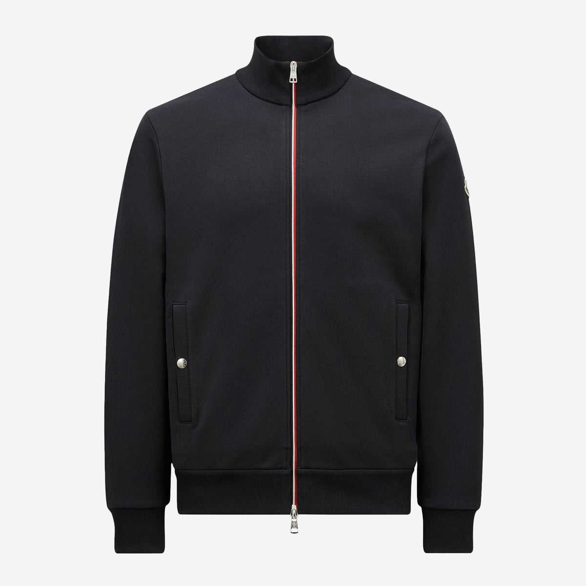 Moncler Tricolour-Trimmed Cotton Zip-Up Sweatshirt