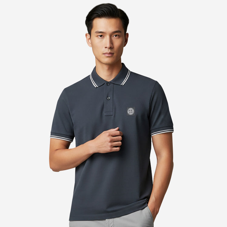 Stone Island 2200010 Organic Cotton Pique With Stretch Polo